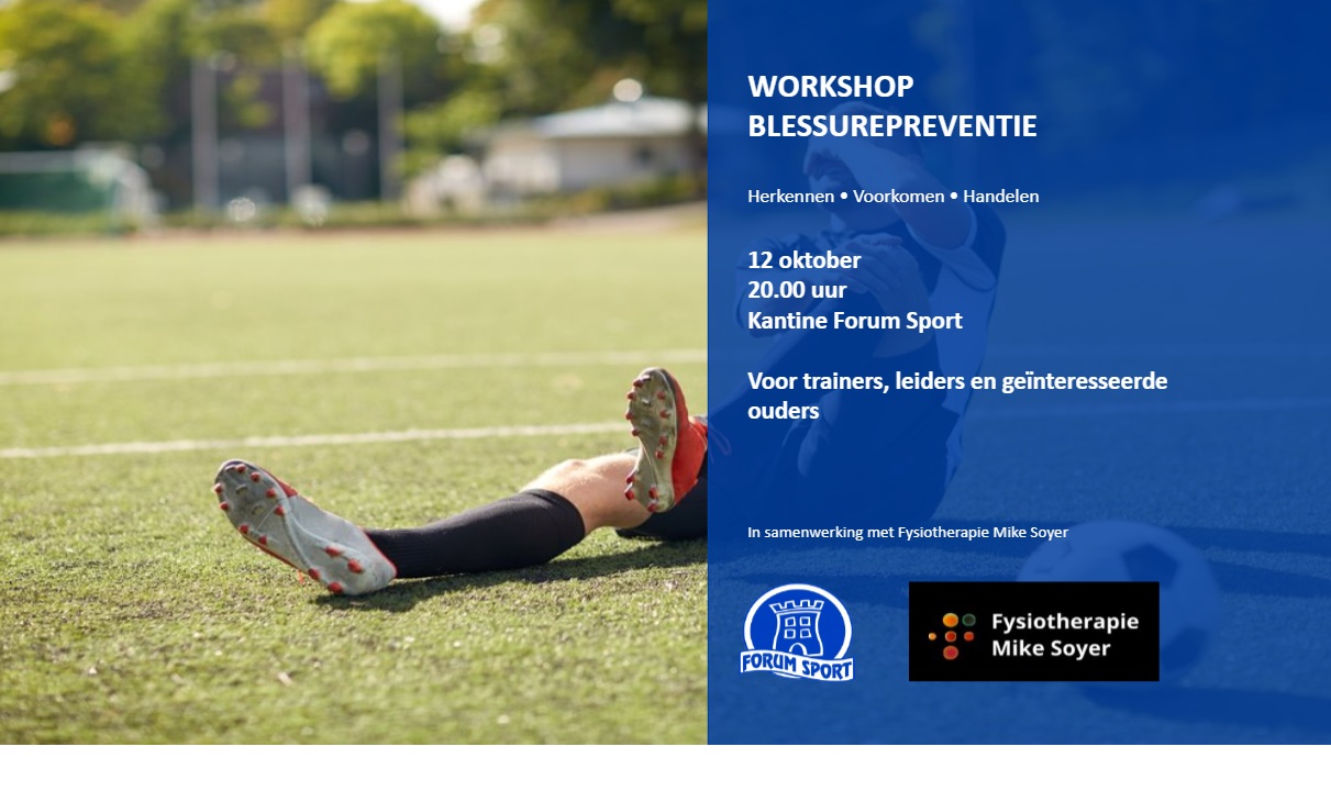 Workshop Blessurepreventie bij Forum Sport