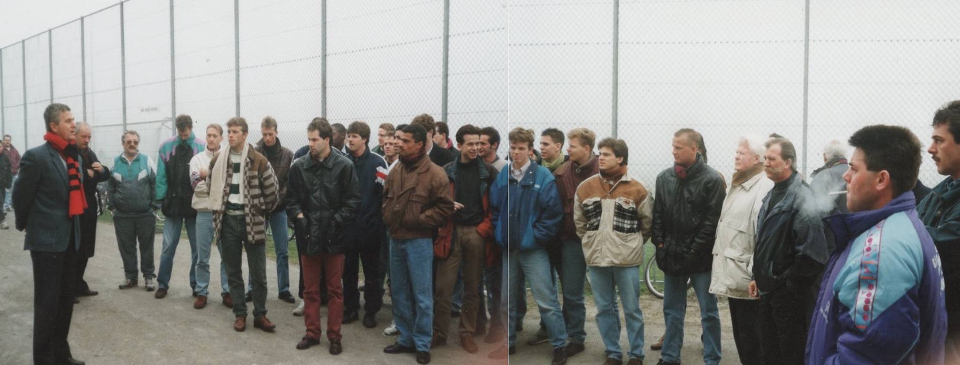 DEVJO voorzitter spreekt selectie toe.
