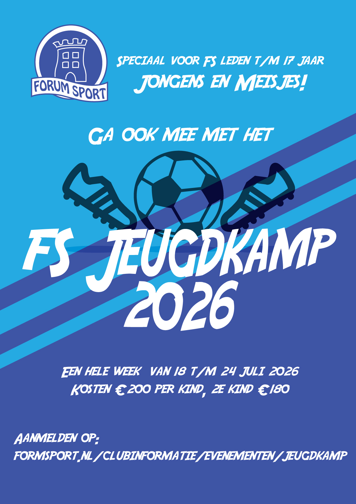 Inschrijving Forum Sport Jeugdkamp 2026 is geopend!