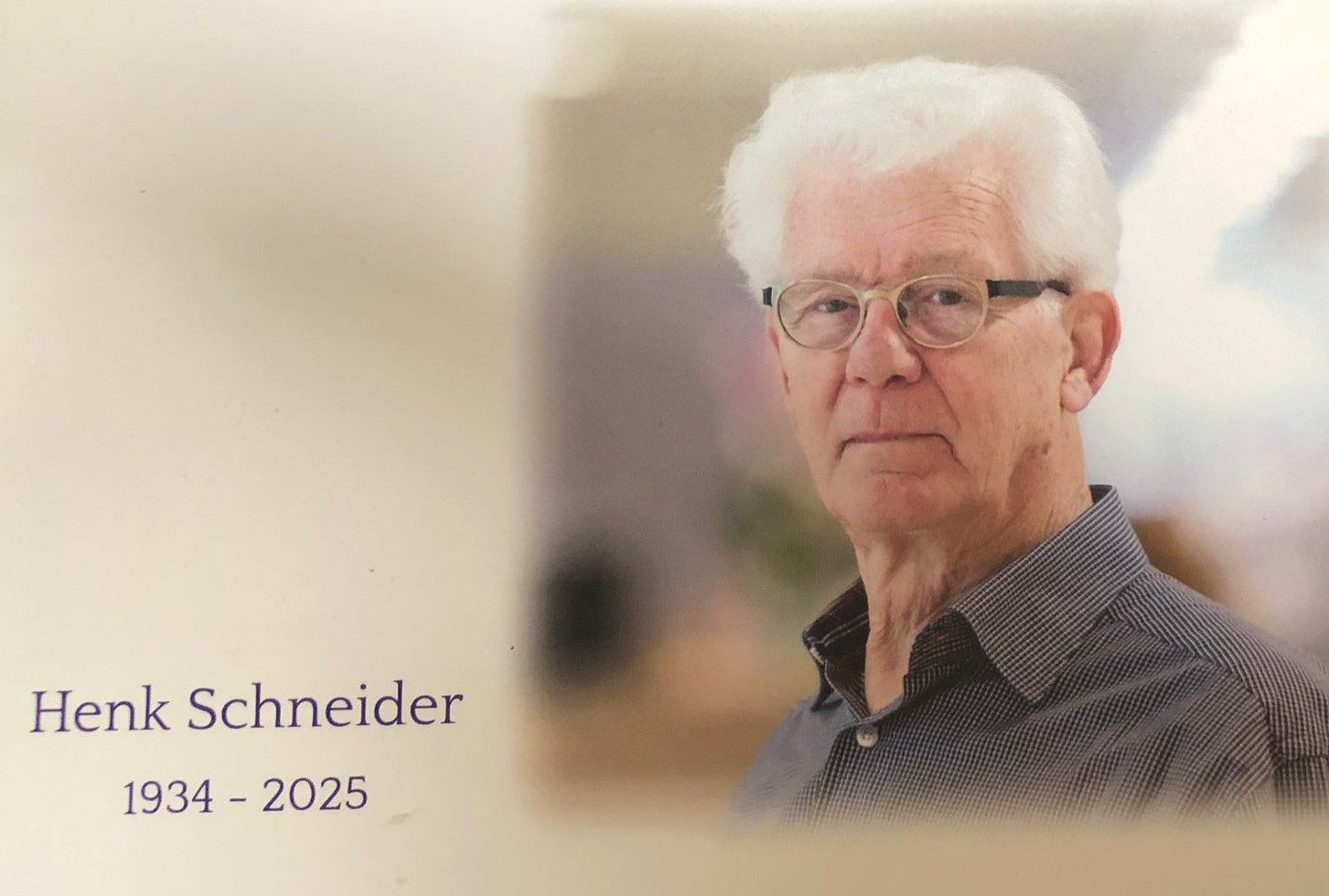 In memoriam Henk Schneider.