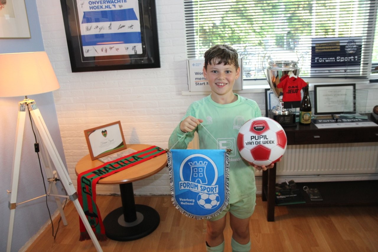 Pupil van de week Jax Koymans was bij spannende wedstrijd.