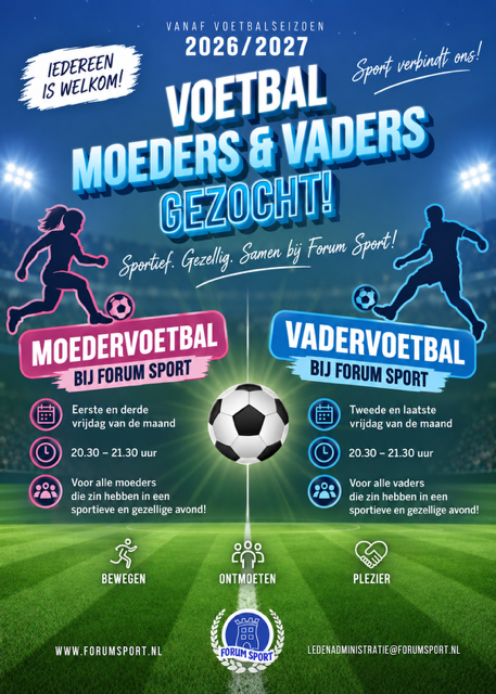 ⚽️ VOETBALLEN VOOR MOEDERS & VADERS BIJ FORUM SPORT! ⚽️