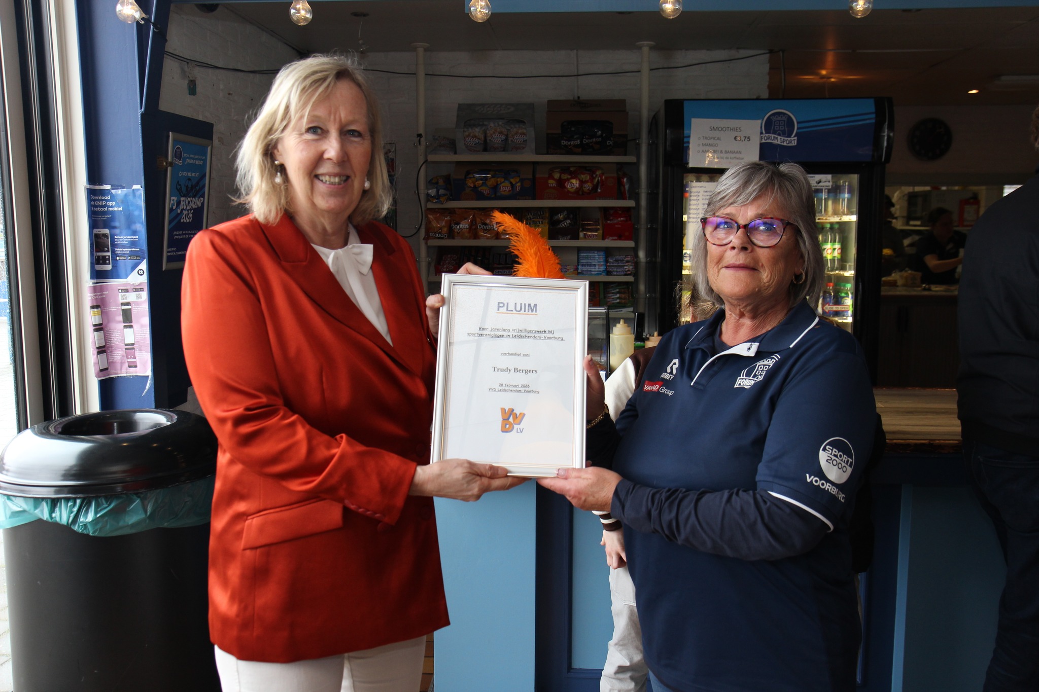 Trudy Bergers in het zonnetje gezet door de VVD.