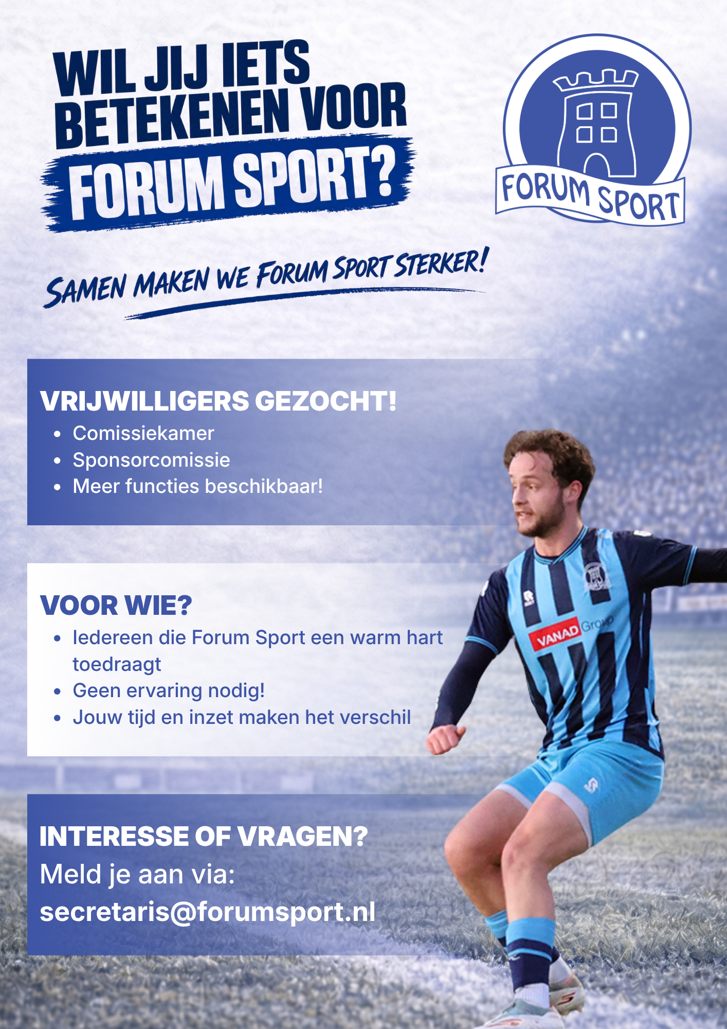 Wil JIj iets betekenen voor Forum Sport