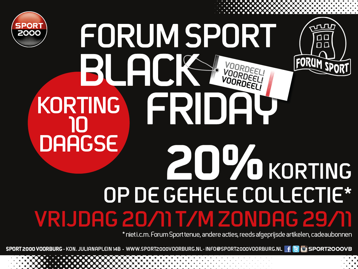exclusieve actie voor forum sport leden bij sport2000 voorburg forum sport