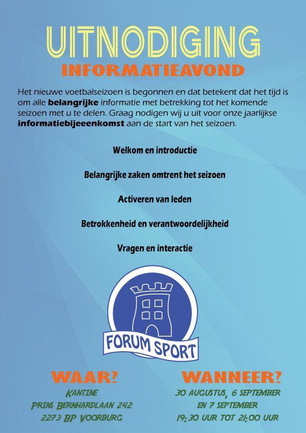 UITNODIGING INFORMATIEAVOND!