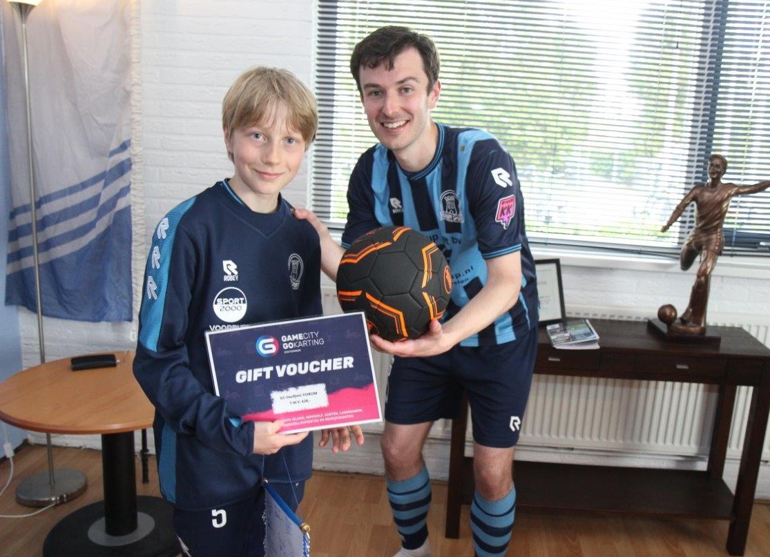 Pupil van de week Kaj en &quote;man of the match&quote; Nychel